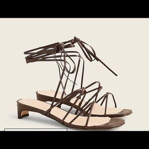 NWT J. Crew Sardinia Leather strappy kitten heel sandal, Size 12